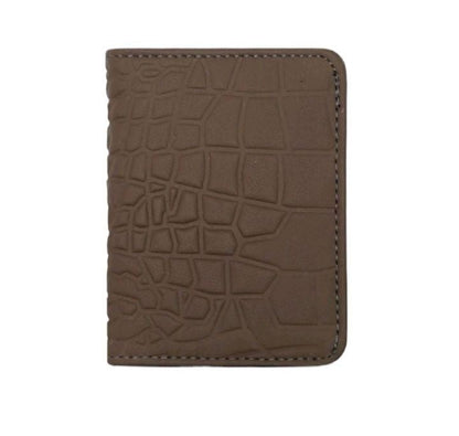 Crocodile Pattern Leather Slim Wallet