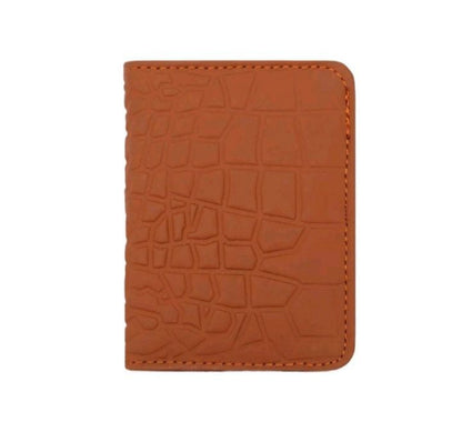 Crocodile Pattern Leather Slim Wallet